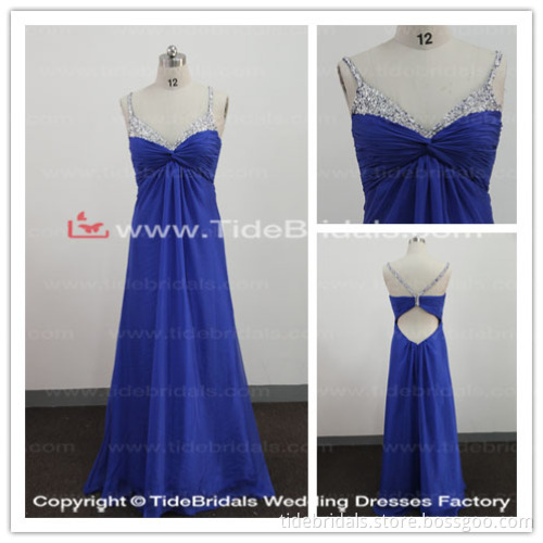 2014 A-Line Deep Beaded V-Neck Chiffon Prom Dress/Evening Dress (1631)